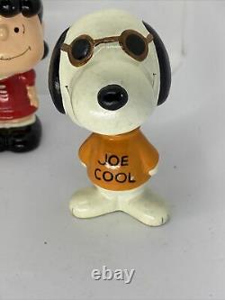 Lot De 3 Vintage Bobblehead Nodders Peanuts Snoopy Joe Cool, Charlie Brown, Lucy