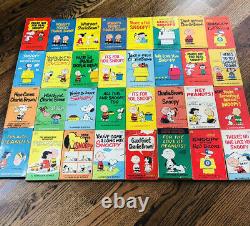 Lot De 32 Vintage Charles Schulz Peanuts Charlie Brown Snoopy Livres De Fawcett