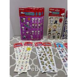 Lot d'autocollants Peanuts Vintage Snoopy Charlie Brown Lucy Linus Scrapbooking