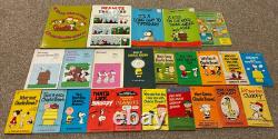 Lot de 24 livres Peanuts / Charlie Brown de Charles M. Schulz, rare Snoopy