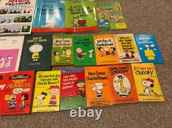 Lot de 24 livres Peanuts / Charlie Brown de Charles M. Schulz, rare Snoopy