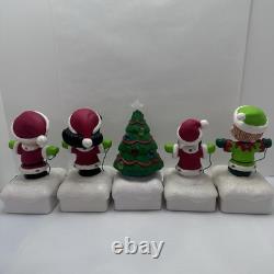 Lot de 5 Peanuts 2015 LightUp Noël Snoopy Spectacle lumineux et musique sans fil testé