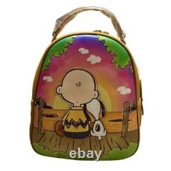 Loungefly Peanuts Charlie Brown & Snoopy Mini Sac à Dos Coucher de Soleil Édition Limitée