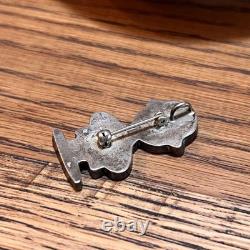 Magnifique pendentif broche Zuni Charlie Brown Snoopy 1,57 x 0,86 pouces en provenance du Japon