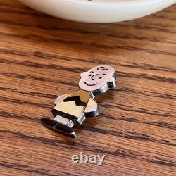 Magnifique pendentif broche Zuni Charlie Brown Snoopy 1,57 x 0,86 pouces en provenance du Japon
