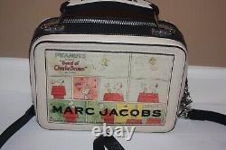 Marc Jacobs PEANUTS Snoopy Charlie Brown Bande Dessinée Le sac à main The Box Utilisé une fois