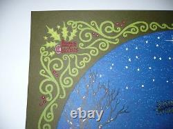 Marq Spusta Sérigraphie A Charlie Brown Christmas Green Ed. Oiseaux Snoopy Mint