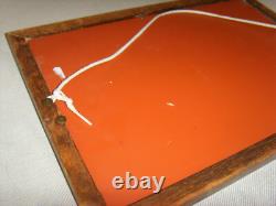 Miroir ancien en bois vintage 1966 avec cadre Snoopy Charlie Brown arrêt de bus Londres Royaume-Uni