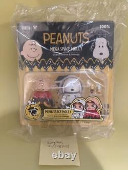 Molly Espace Méga Popmart 100% Charlie Brown & Snoopy Authentique NOUVEAU