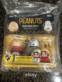 Molly Mega Espace Popmart Exclusif 100% Charlie Brown & Snoopy Authentique (États-Unis)