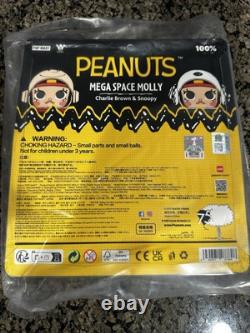 Molly Mega Espace Popmart Exclusif 100% Charlie Brown & Snoopy Authentique (États-Unis)