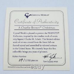 Monde de Cristal Arachides Un Noël de Charlie Brown #39/2,750 RARE LECTURE
