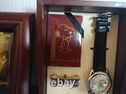 Montre-bracelet Fossil Snoopy Schultz Noire 50e anniversaire avec boîtier de collection en bois