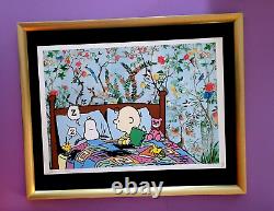 Mort NYC Grand Cadre 16x20 pouces Pop Art Certifié Snoopy Charlie Brown Pop Art