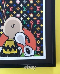 Mort NYC Grand Cadre 16x20 pouces Pop Art certifié Graffiti Snoopy Charlie Brown 2