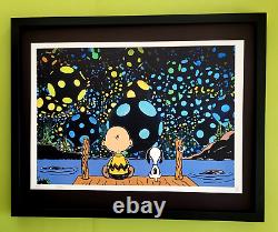 Mort NYC Impression signée à la main Encadrée 16x20 pouces COA SNOOPY CHARLIE BROWN FL