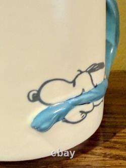 Mug en céramique 3D Hallmark Peanuts Snoopy Linus Couverture Bleue 16 oz. RARE