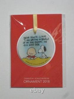 Musée Schulz (Musée Schulz) Ornement 2018 Snoopy Charlie Brown PEANUTS Verre Musée Schulz (Musée Schulz) Ornement 2018 Snoopy Charlie Brown PEANUTS Verre