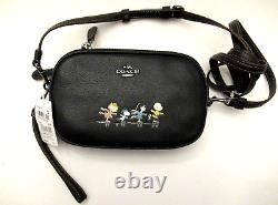 NOUVEAU SAC À MAIN CROSSBODY COACH NOIR AVEC ÉTIQUETTE, PEANUTS CHARLIE BROWN, LUCY, SNOOPY, SALLY