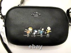 NOUVEAU SAC À MAIN CROSSBODY COACH NOIR AVEC ÉTIQUETTE, PEANUTS CHARLIE BROWN, LUCY, SNOOPY, SALLY