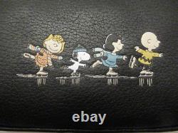 NOUVEAU SAC À MAIN CROSSBODY COACH NOIR AVEC ÉTIQUETTE, PEANUTS CHARLIE BROWN, LUCY, SNOOPY, SALLY