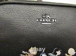 NOUVEAU SAC À MAIN CROSSBODY COACH NOIR AVEC ÉTIQUETTE, PEANUTS CHARLIE BROWN, LUCY, SNOOPY, SALLY
