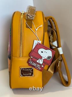 NOUVEAU sac à dos mini Loungefly Peanuts CHARLIE BROWN & SNOOPY Sunset + portefeuille