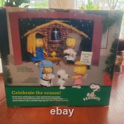 NOUVELLE Crèche Peanuts Charlie Brown Lucy Woodstock Linus Snoopy Sally RARE