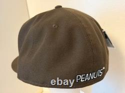 New Era x Peanuts Édition limitée Chapeau de golf Snoopy Charlie Brown 7 5/8 Marron