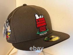 New Era x Peanuts Édition limitée casquette de golf Snoopy Charlie Brown 7 5/8 marron