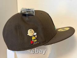 New Era x Peanuts Édition limitée casquette de golf Snoopy Charlie Brown 7 5/8 marron