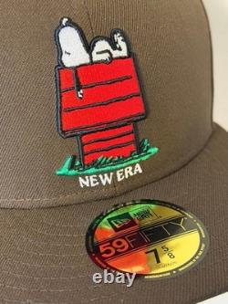 New Era x Peanuts Édition limitée casquette de golf Snoopy Charlie Brown 7 5/8 marron