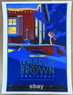 Noël de Charlie Brown Durieux Édition Limitée Imprimé Peanuts Snoopy Pas Mondo 350 $