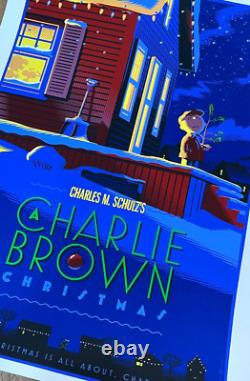 Noël de Charlie Brown Durieux Édition Limitée Imprimé Peanuts Snoopy Pas Mondo 350 $