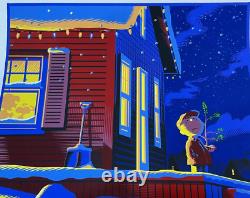 Noël de Charlie Brown Durieux Édition Limitée Imprimé Peanuts Snoopy Pas Mondo 350 $