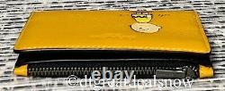 Nouveau Coach X Peanuts Slim Bifold Card Wallet Avec Charlie Brown C4307 Ochre T.n.-o.
