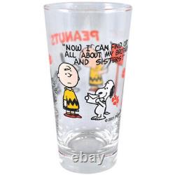 Nouveau Snoopy Charlie Brown Glass L (rouge) Non Utilisé