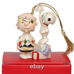 Ornement Lenox Peanuts Snoopy Tu es un arbre de Noël Charlie Brown avec boîte