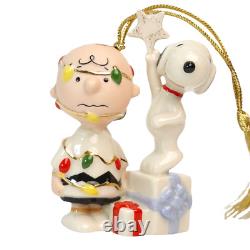 Ornement Lenox Peanuts Snoopy Tu es un arbre de Noël Charlie Brown avec boîte