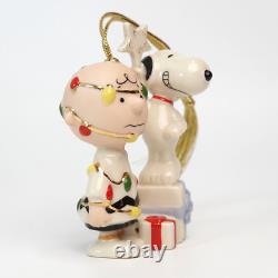 Ornement Lenox Peanuts Snoopy Tu es un arbre de Noël Charlie Brown avec boîte