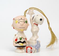 Ornement Lenox Peanuts Snoopy Tu es un arbre de Noël Charlie Brown avec boîte