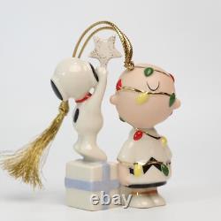 Ornement Lenox Peanuts Snoopy Tu es un arbre de Noël Charlie Brown avec boîte