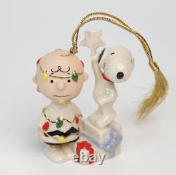 Ornement Lenox Peanuts Snoopy Tu es un arbre de Noël Charlie Brown avec boîte