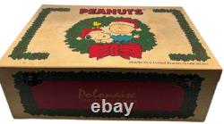 Ornement en bois Peanuts Polonaise Kurt Adler Charlie Brown Snoopy Woodstock Boîte