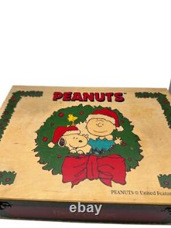Ornement en bois Peanuts Polonaise Kurt Adler Charlie Brown Snoopy Woodstock Boîte