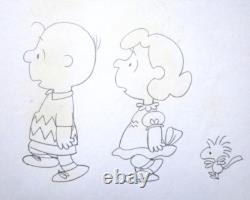 PEANUTS CHARLIE BROWN Charles Schulz DESSIN ORIGINAL CEL PROD oiseau snoopy