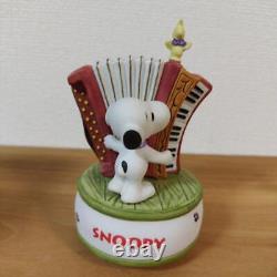 PEANUTS Snoopy Boîte à musique Accordéon Sekiguchi Vintage Rare Japon Fonctionnement