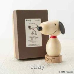 PEANUTS Snoopy & Charlie Brown Poupée Kokeshi Figurine en Bois Usaburo Édition Limitée JP F/S
