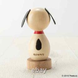PEANUTS Snoopy & Charlie Brown Poupée Kokeshi Figurine en Bois Usaburo Édition Limitée JP F/S