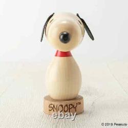 PEANUTS Snoopy & Charlie Brown Poupée Kokeshi Figurine en Bois Usaburo Édition Limitée JP F/S